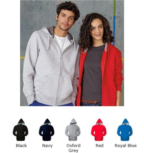 Kariban KB444 Heavy Full Zip Contrast Hood  Kariban KB444 Heavy Full Zip Contrast Hood